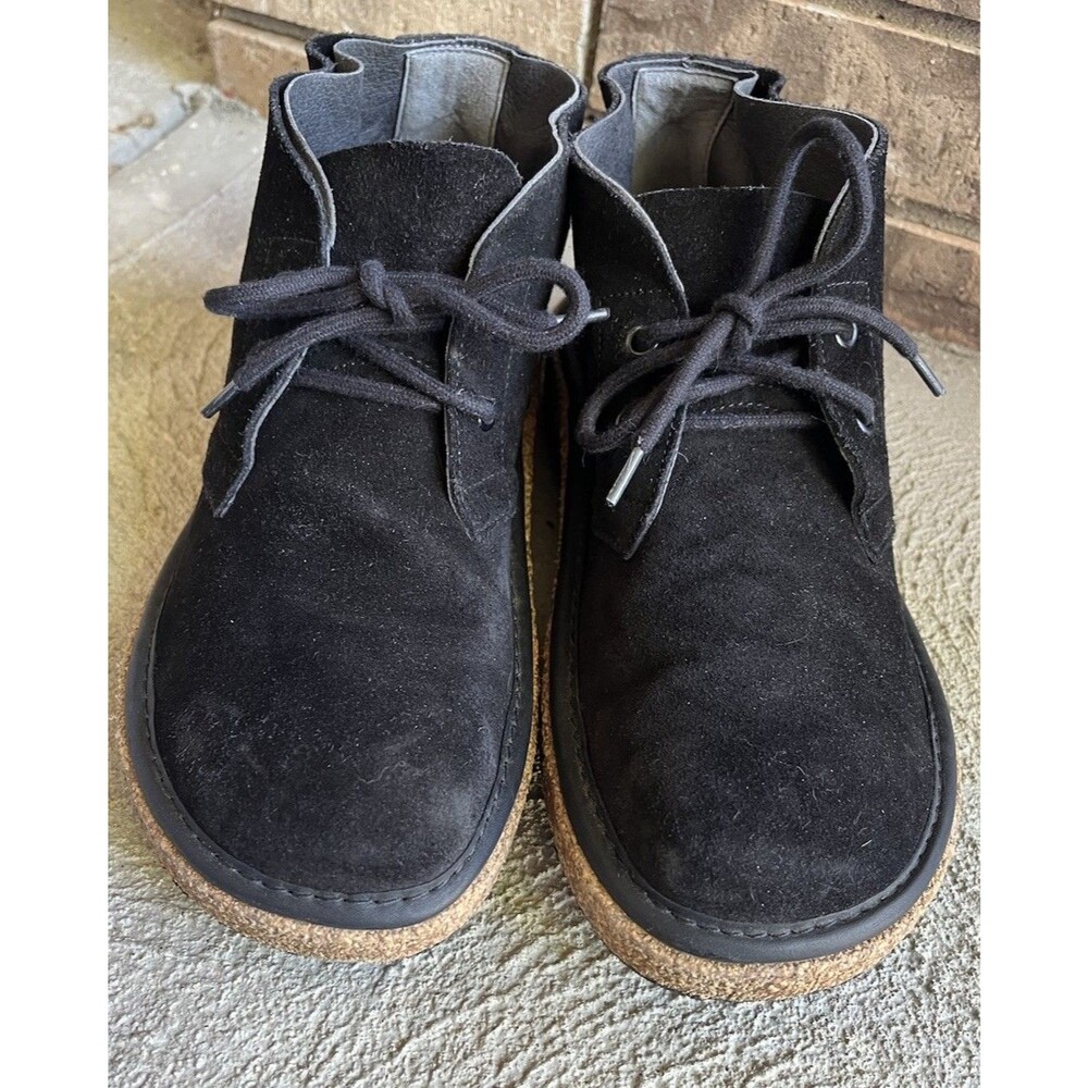 Birkenstock Milton Unisex 42 Narrow Men's 9 Women's 11 Suede Chukka Boots Black - Picture 3 of 12